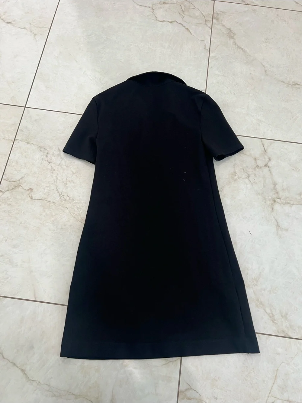 Staud Black Leather Collar Jay Dress Size XS $195